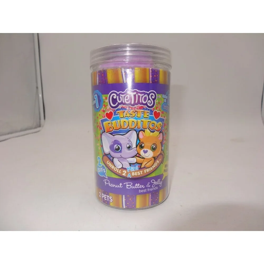 Cutetitos Taste Budditos Peanut Butter Jelly  Series‎ 1 Plush Toys OPEN Jar NEW